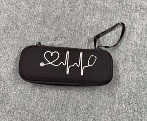 BOVKE Stethoscope Carrying Case Hard Shell Travel Organizer Heartbeat Design